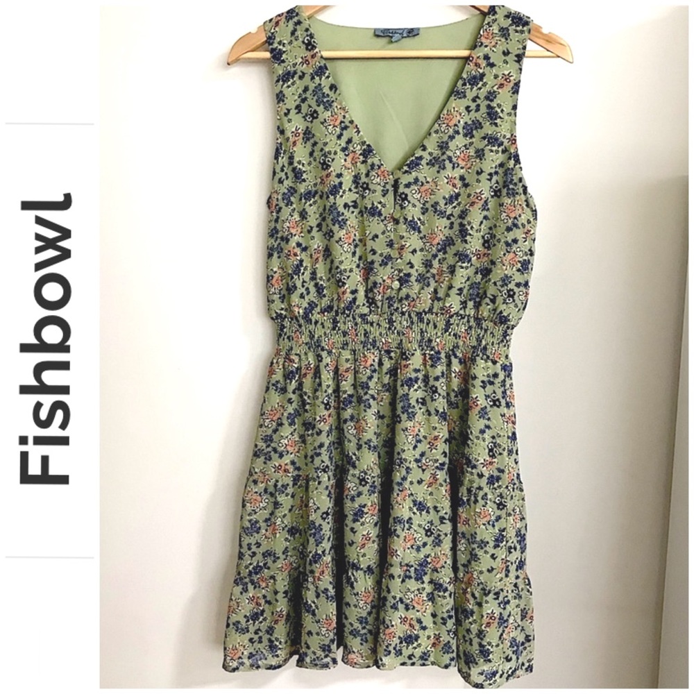 Fishbowl Floral Print Sundress size L, like new condition